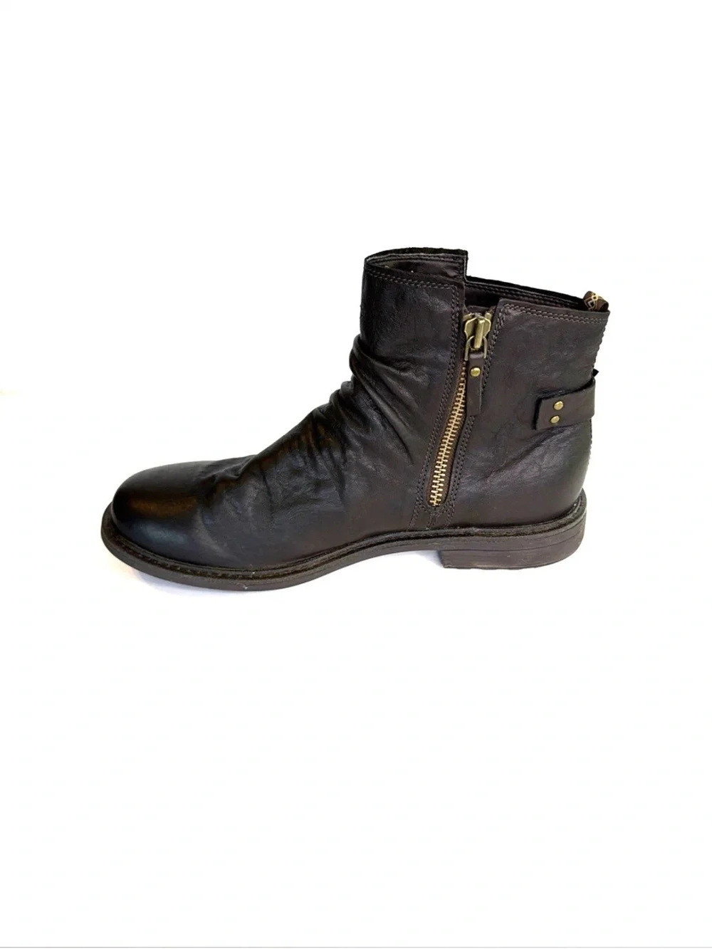 UGG Morrison Dark Brown Leather Side Zip Chelsea Boots Men Size 12